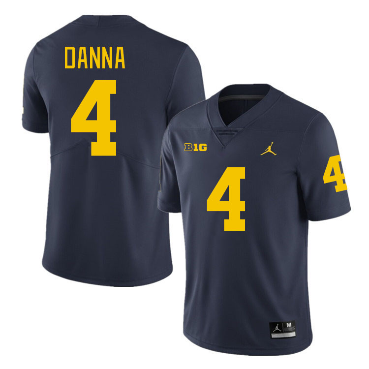 Mike Danna Michigan Jersey,Michigan Wolverines #4 Mike Danna Jersey Youth-Navy